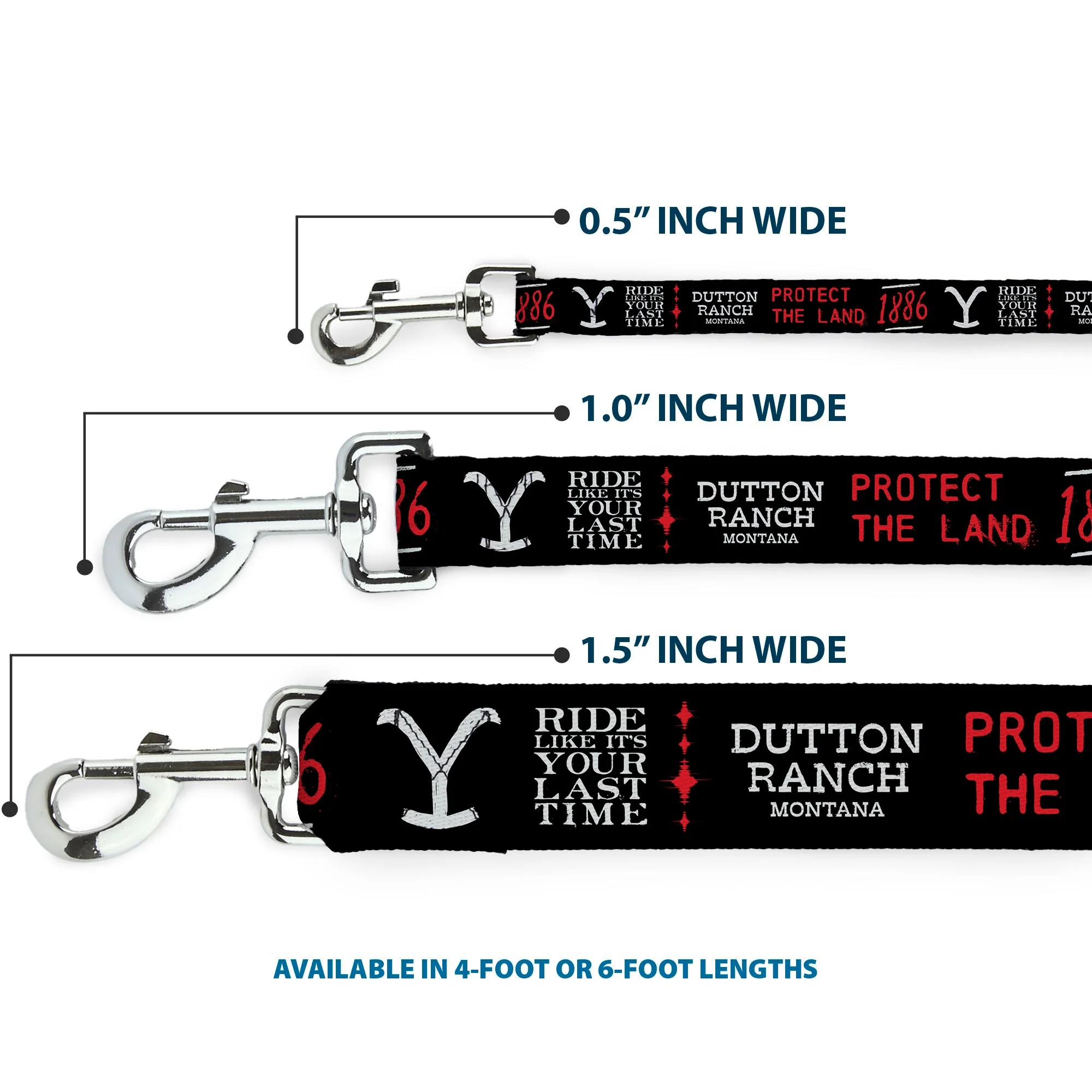 Yellowstone Dutton Ranch 1886 Icons Pet Dog Leash - Image 3