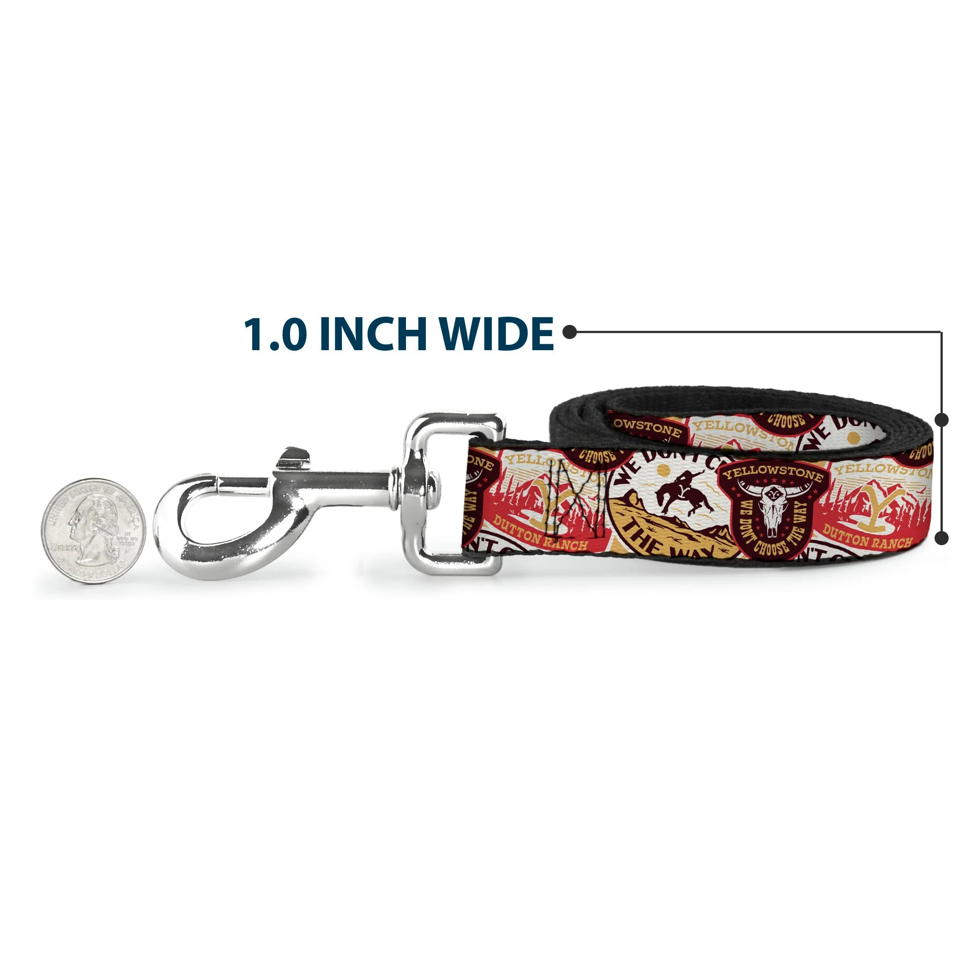 Yellowstone Patches Stacked Durable Official Pet Leash - Image 5