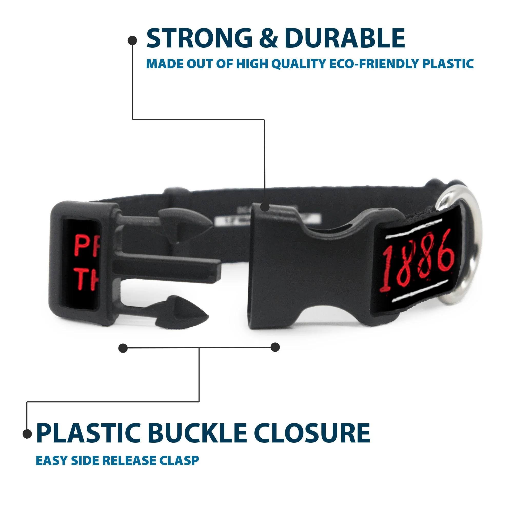 Yellowstone Dutton Ranch 1886 Icons Plastic Clip Pet Collar - Image 4