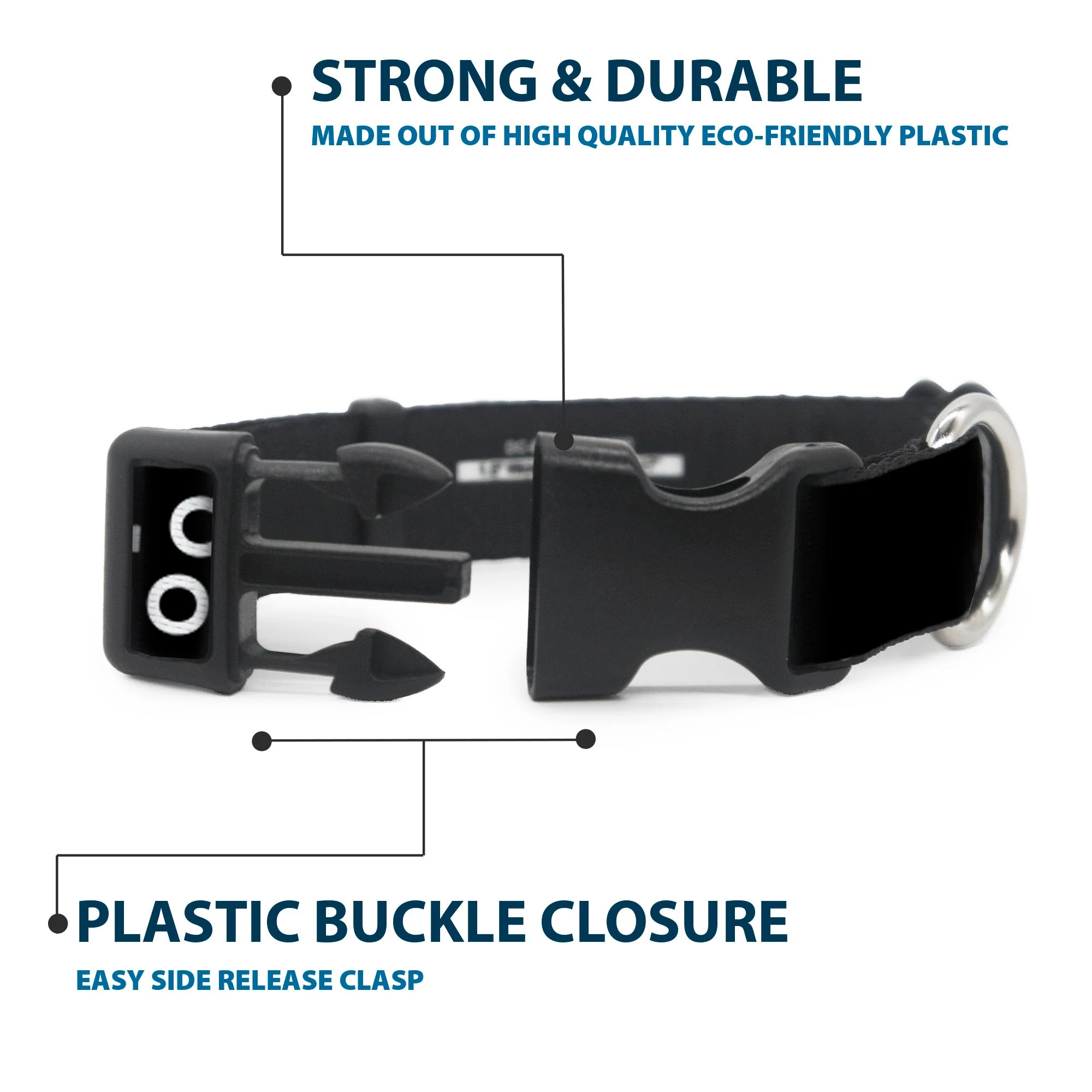 Yellowstone Dutton Ranch Logo Black/White Pet Clip Collar - Image 4