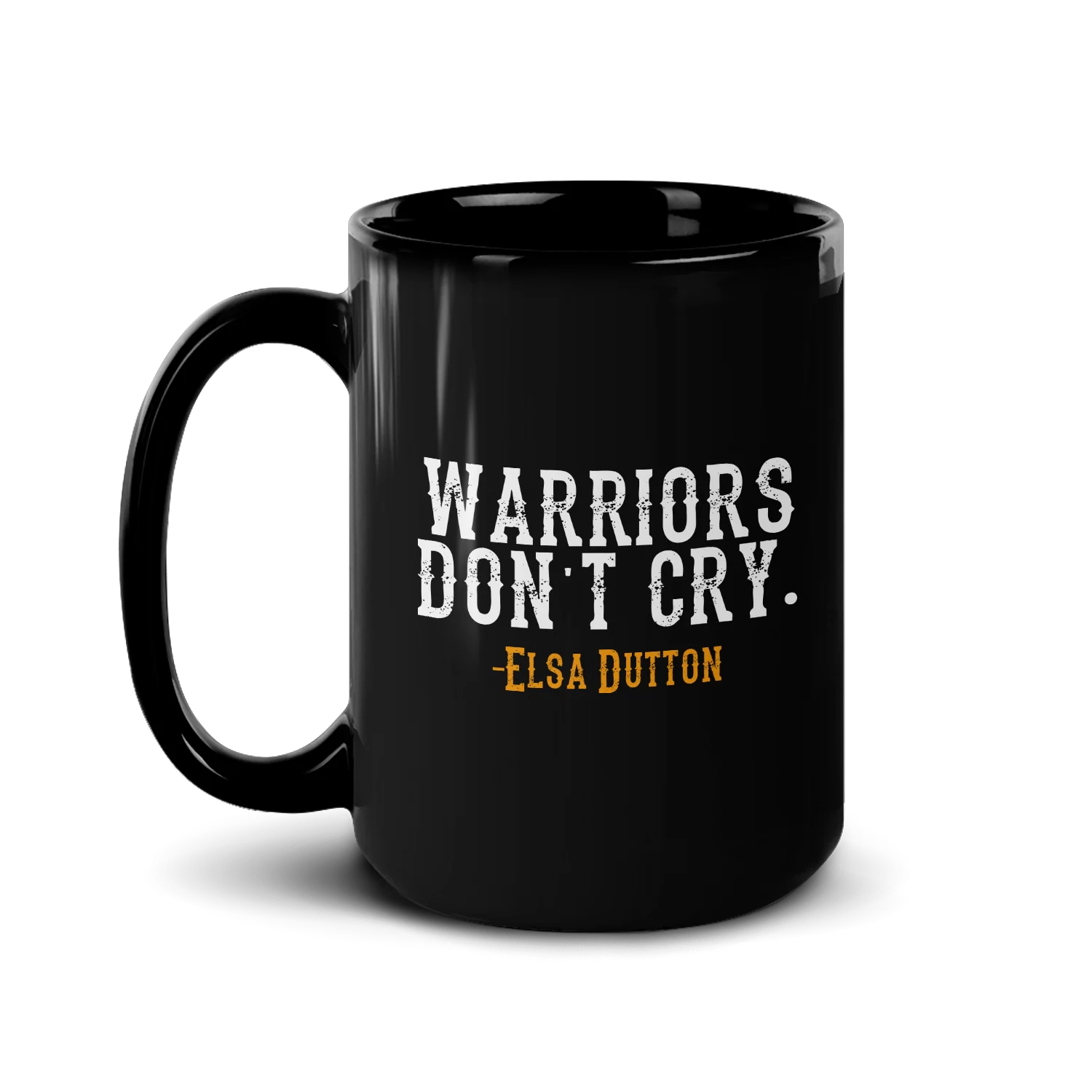 Yellowstone 1883 Warriors Don't Cry Black Mug - Image 3
