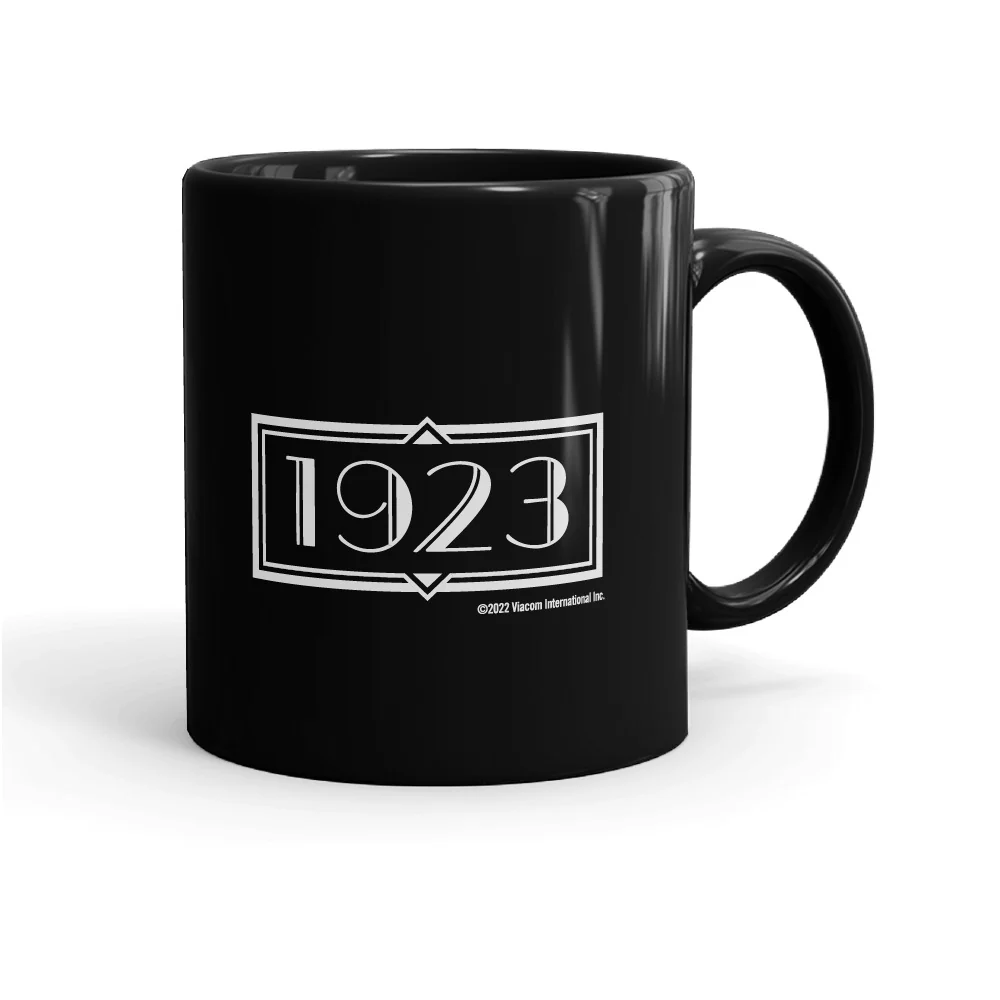 Yellowstone 1923 Logo Black Mug - Image 4