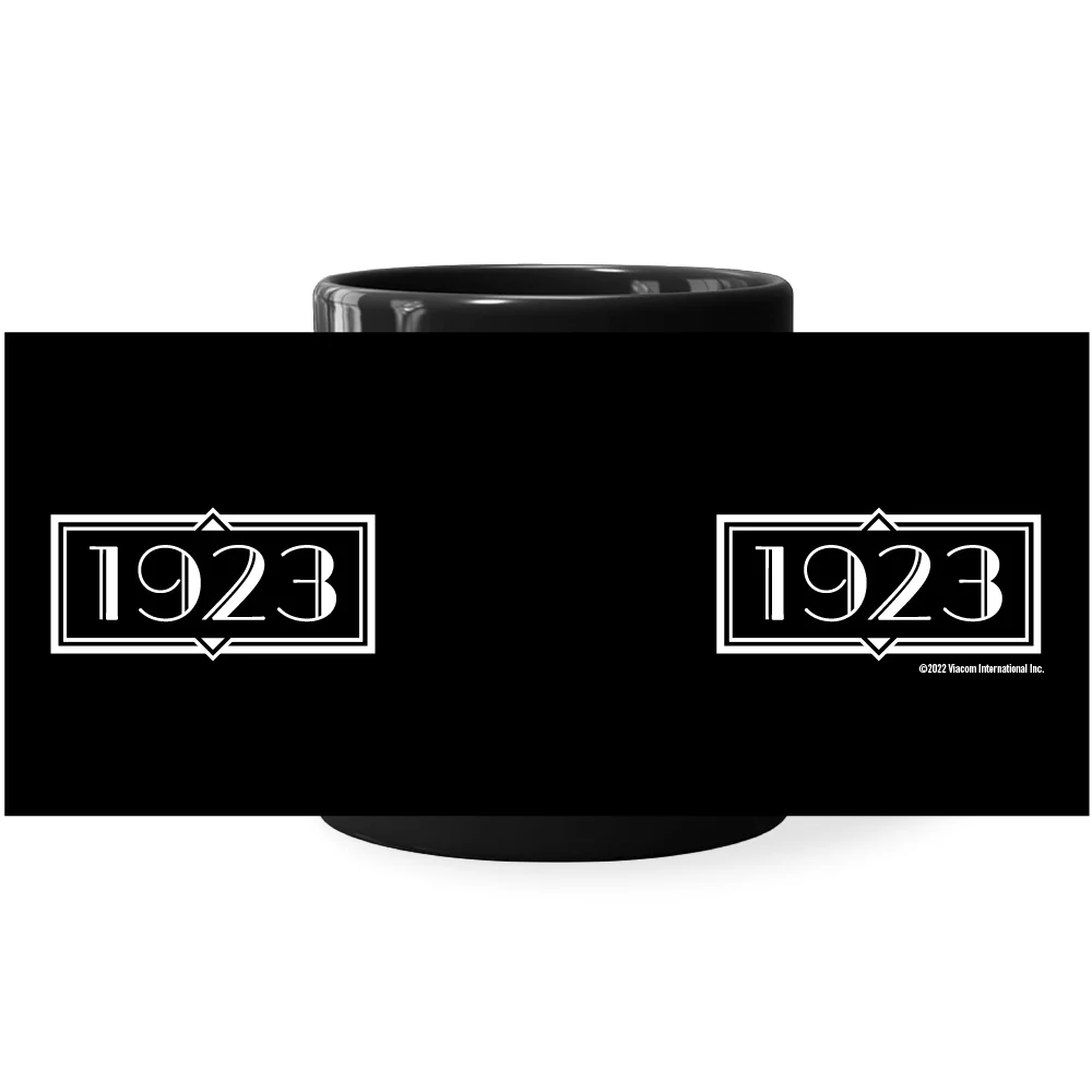 Yellowstone 1923 Logo Black Mug - Image 5