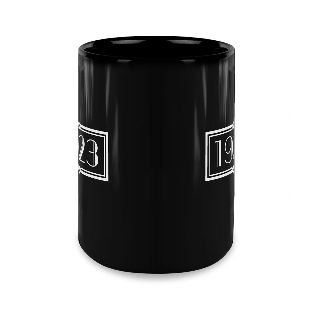 Yellowstone 1923 Logo Black Mug - Image 7