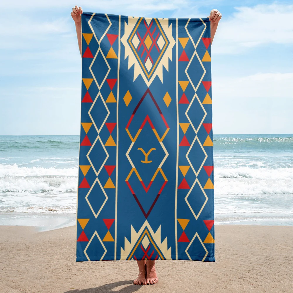 Yellowstone Aztec Pattern Beach Towel - Image 2