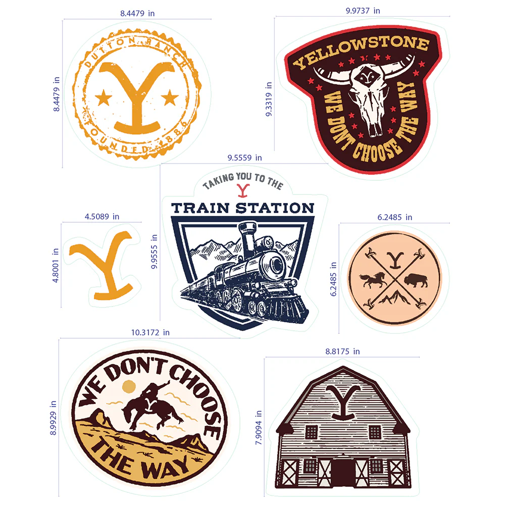 Yellowstone Badge Wall Decals - Image 3