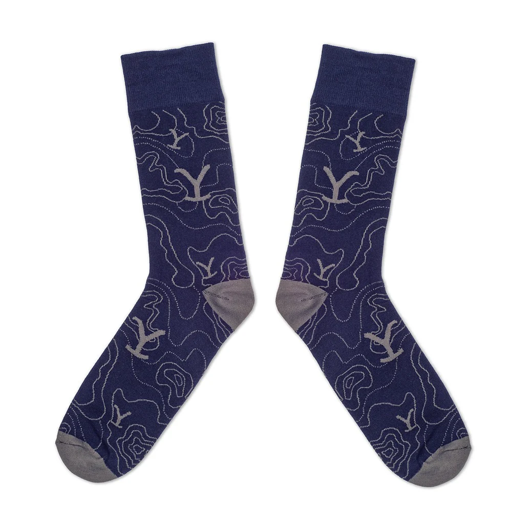 Yellowstone Blue Lines Logo Socks - Image 6