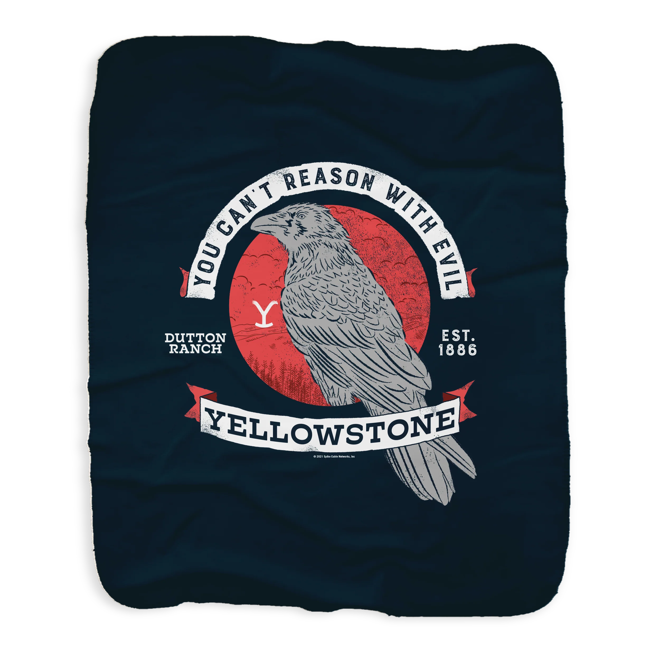 Yellowstone Can't Reason With Evil Sherpa Blanket - Image 3