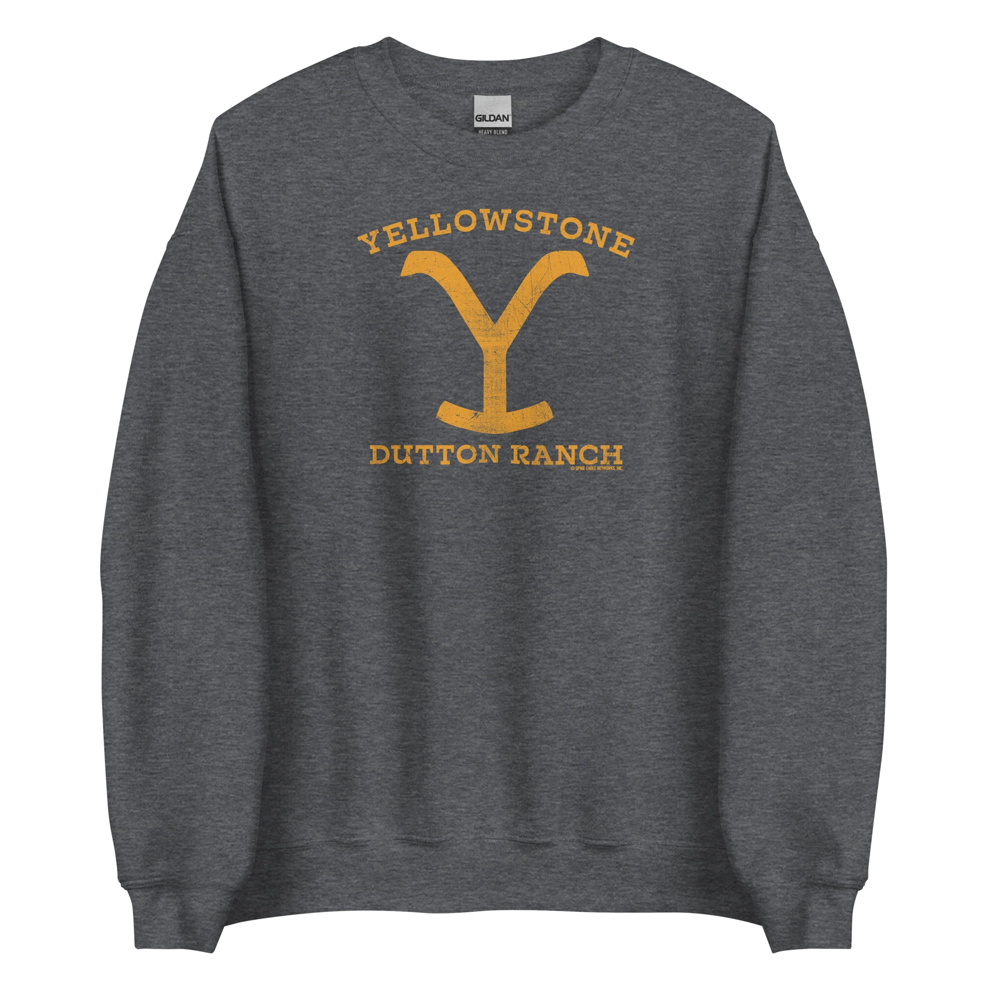 Yellowstone Dutton Ranch Distressed Logo Fleece Crewneck Sweatshirt - Image 5