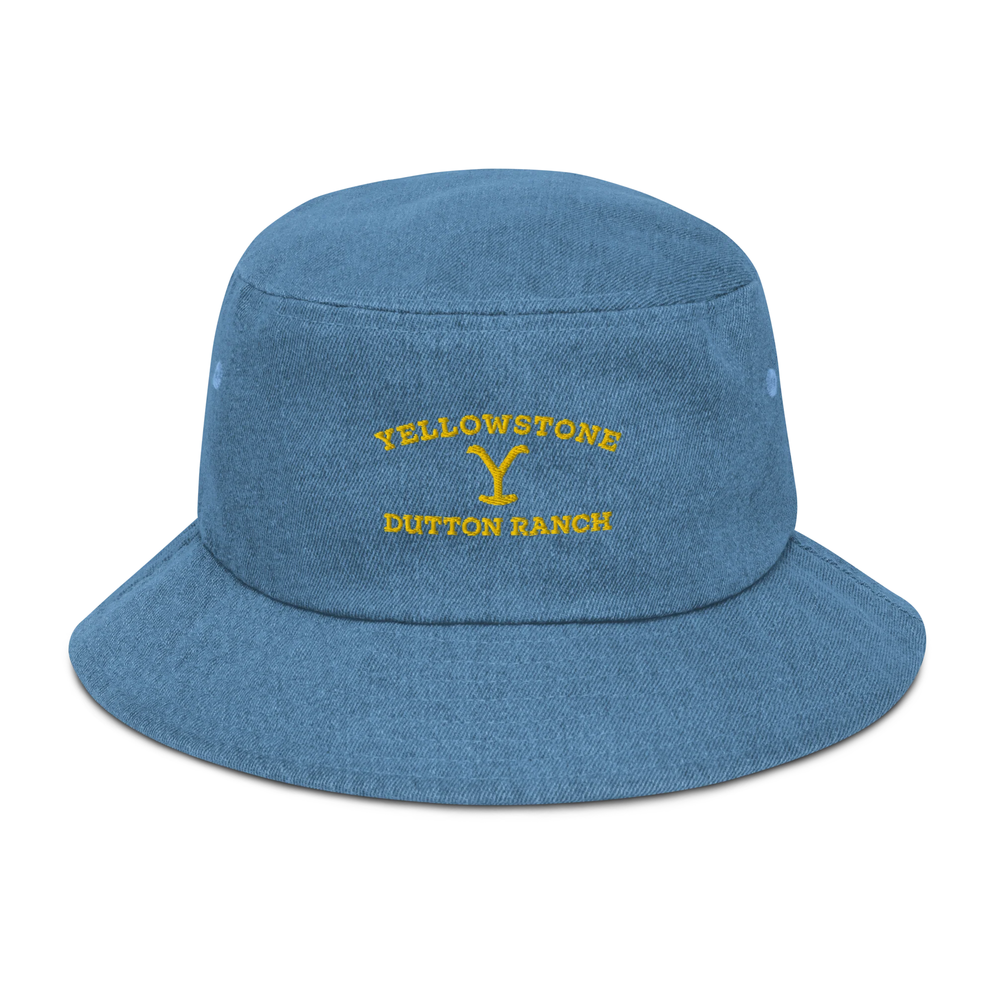 Yellowstone Dutton Ranch Logo Denim Bucket Hat - Image 5