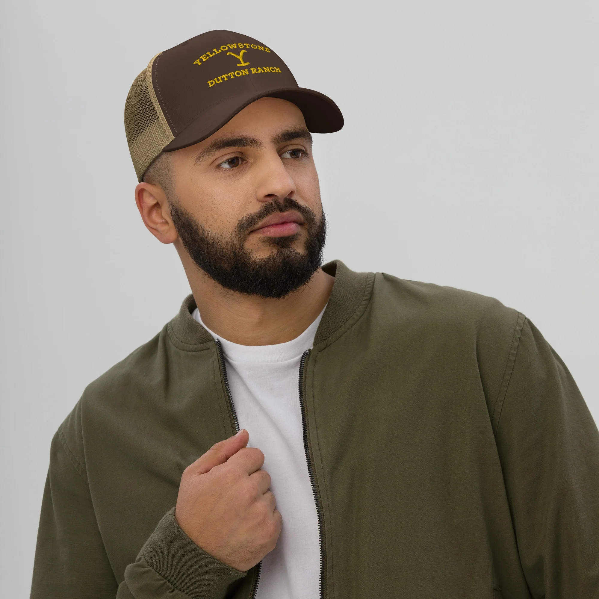 Yellowstone Dutton Ranch Logo Embroidered Retro Trucker Hat - Image 6