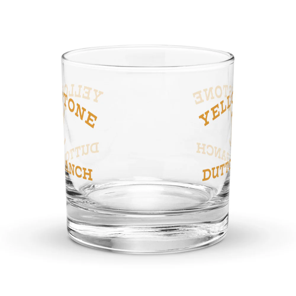 Yellowstone Dutton Ranch Logo Rocks Glass - Image 4