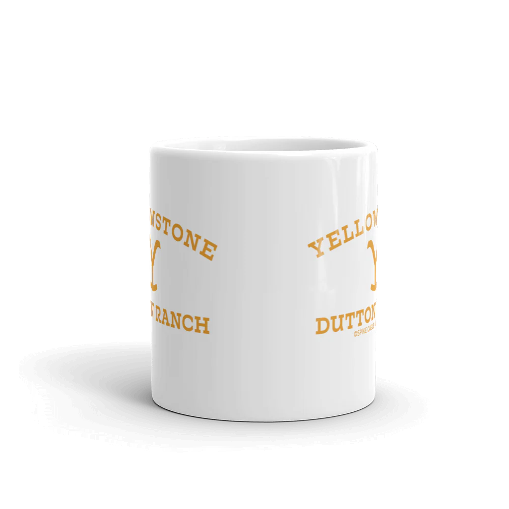 Yellowstone Dutton Ranch Logo White Mug - Image 3