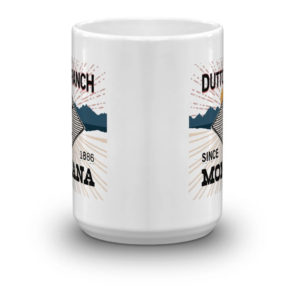 Yellowstone Dutton Ranch Montana White Mug - Image 6