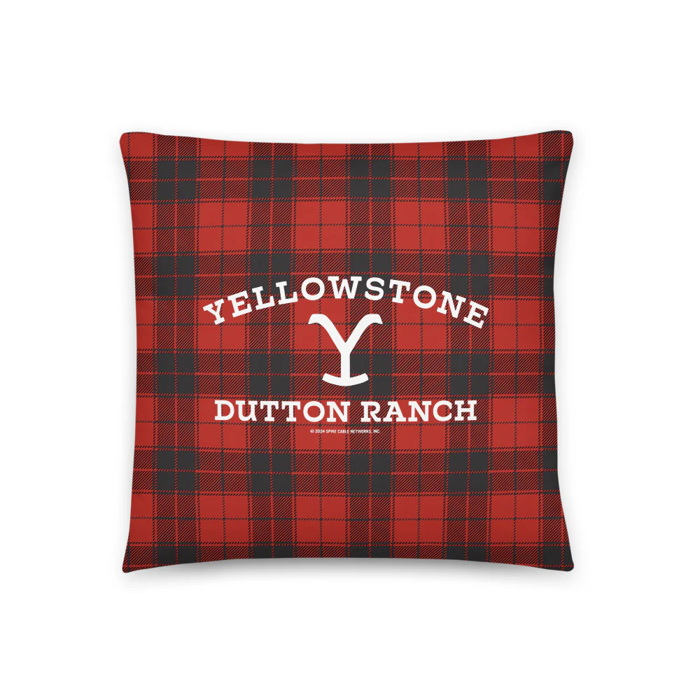Yellowstone Dutton Ranch Plaid Pillow - Image 3