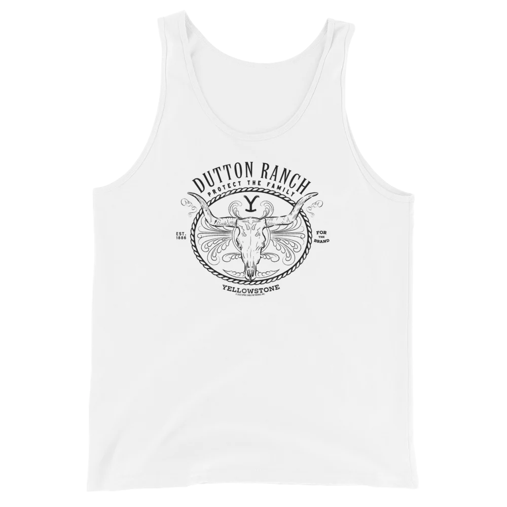 Yellowstone Dutton Ranch Protect the Family Neutral Adult Tank Top - Image 3