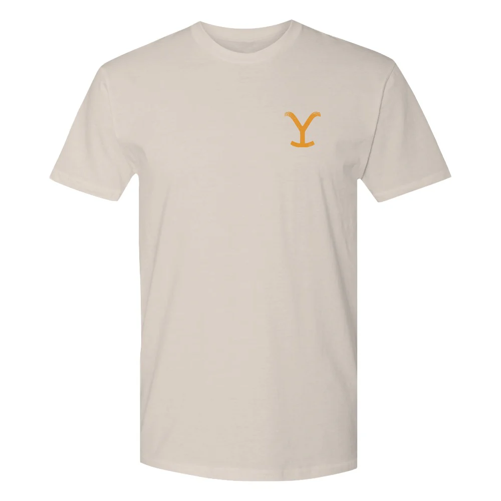 Yellowstone Dutton Ranch Scenery Back Print Short Sleeve T-Shirt - Image 12