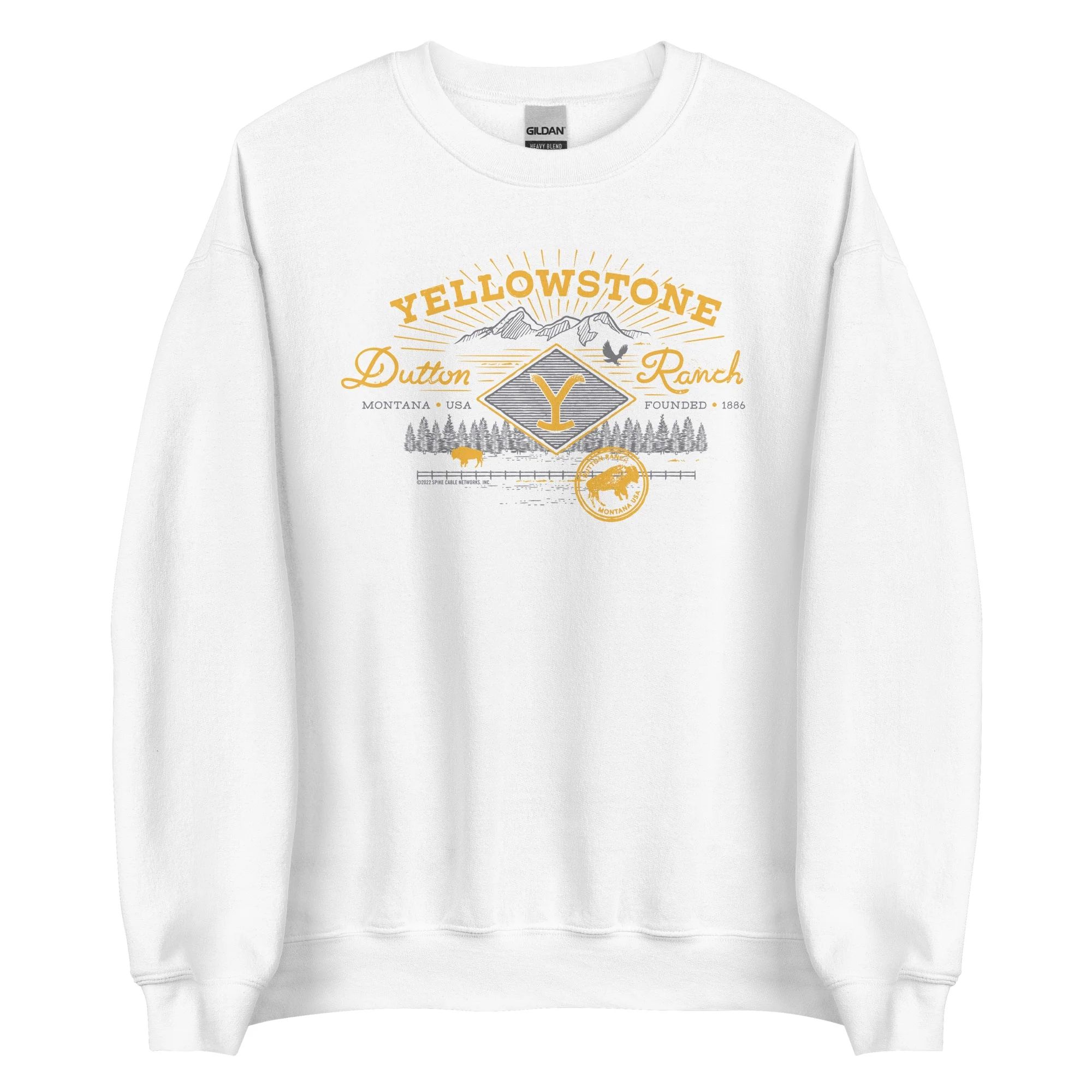 Yellowstone Dutton Ranch Scenery Fleece Crewneck Sweatshirt - Image 4
