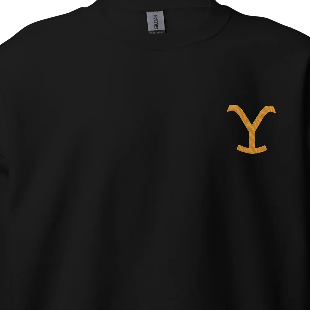 Yellowstone Dutton Ranch Y Logo Embroidered Sweatshirt - Image 2