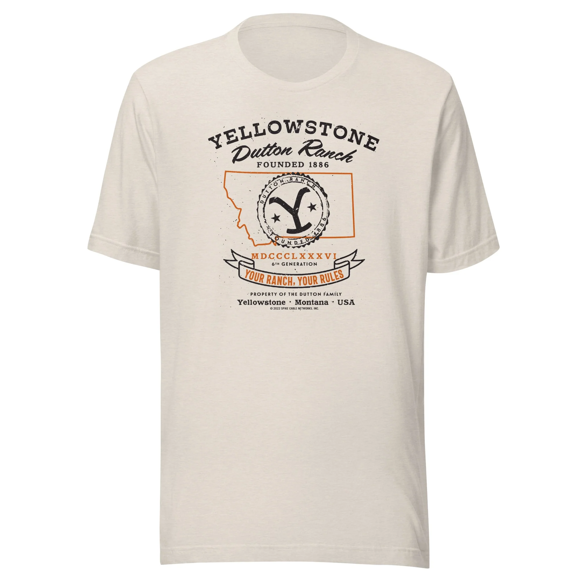 Yellowstone Dutton Ranch Your Ranch Your Rules Short Sleeve T-Shirt - Image 4