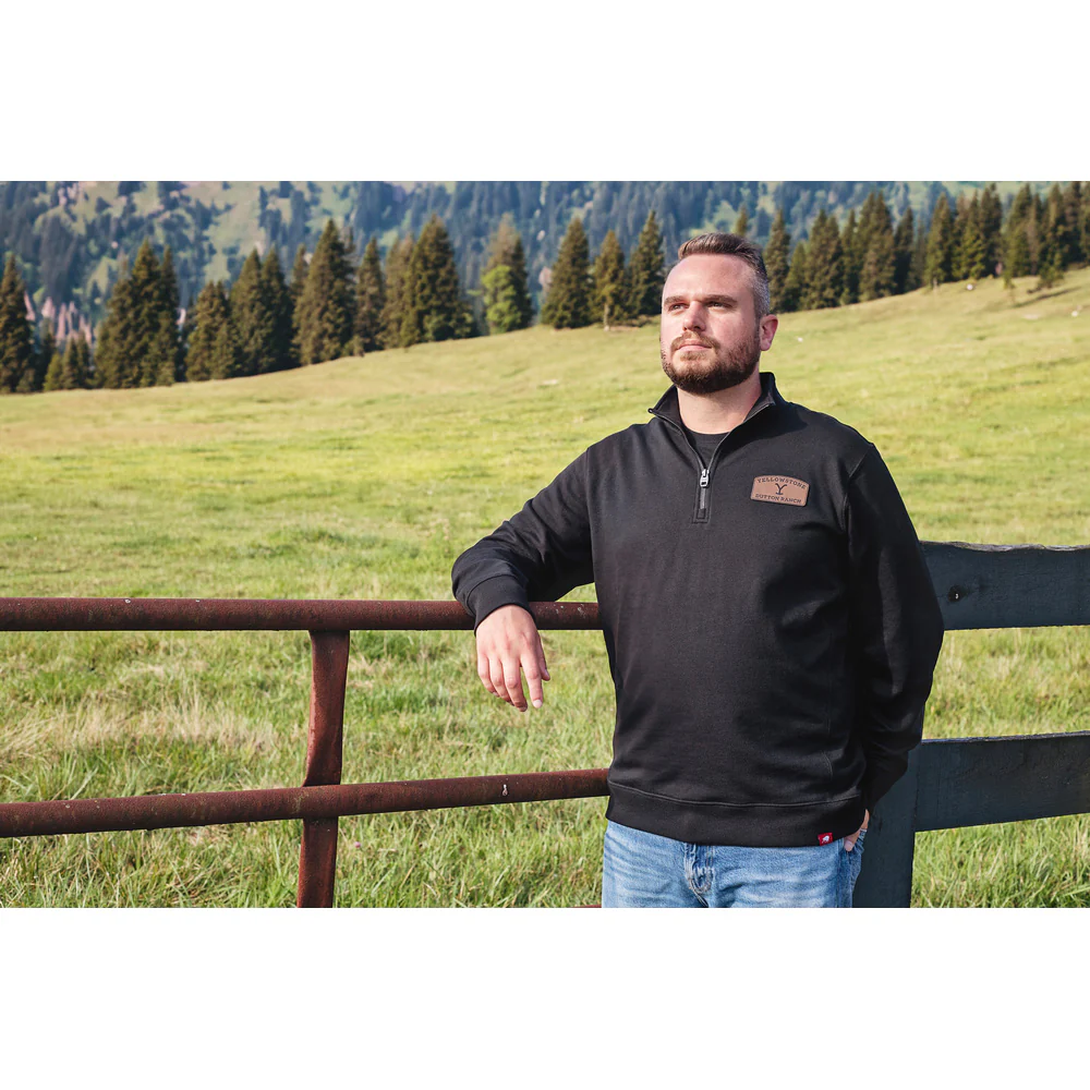 Yellowstone Leather Patch Quarter Zip - Image 3