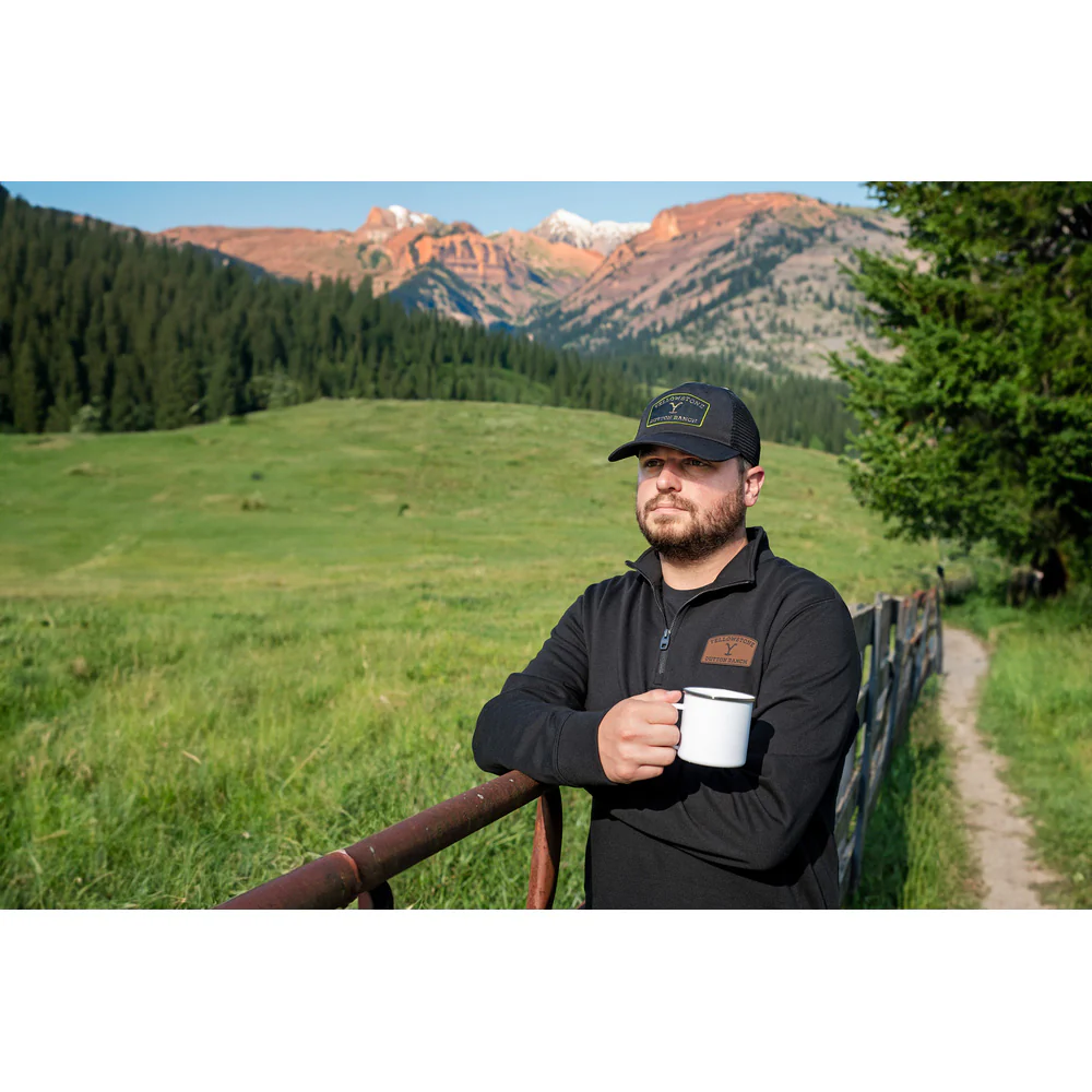 Yellowstone Leather Patch Quarter Zip - Image 4