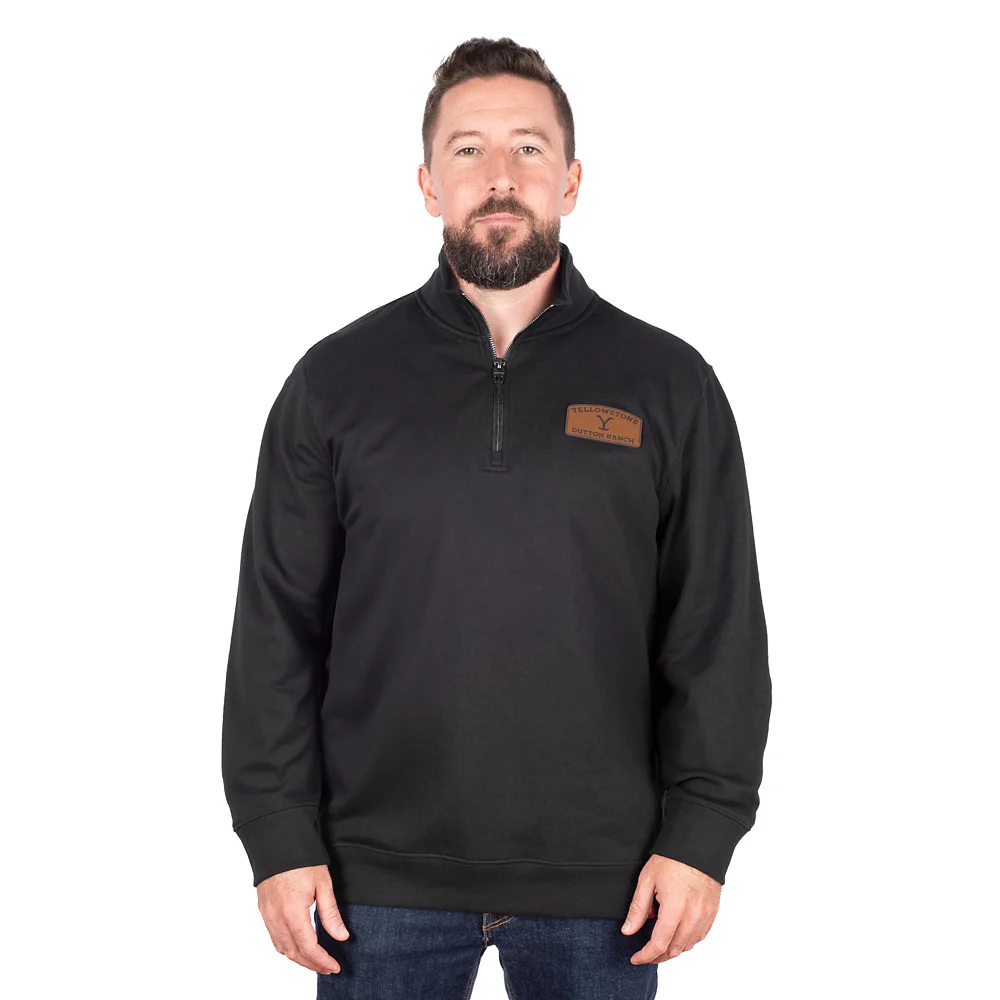 Yellowstone Leather Patch Quarter Zip - Image 5