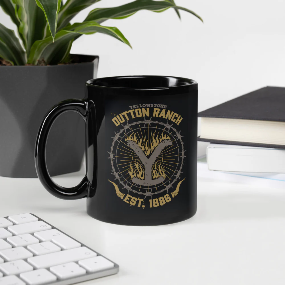 Yellowstone Flaming Logo Mug - Image 3