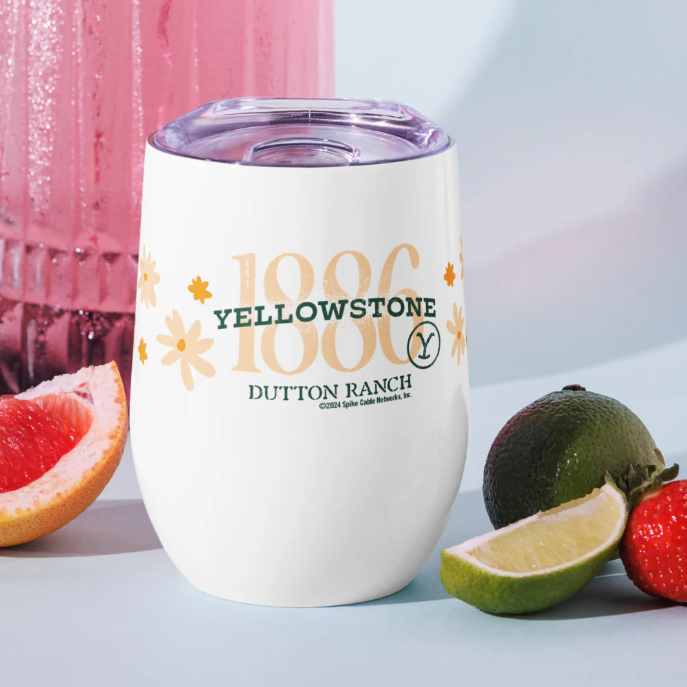 Yellowstone Floral 1886 Stainless Steel Wine Tumbler - Image 5
