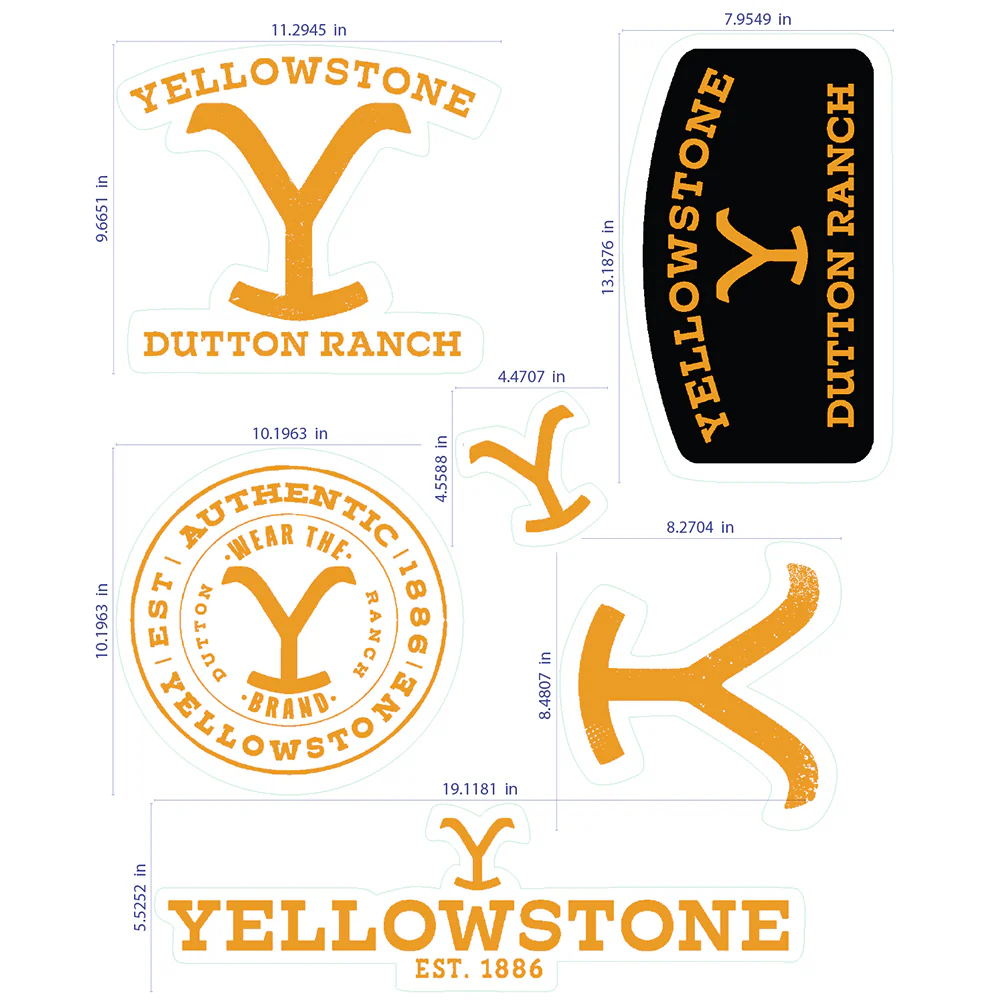 Yellowstone Logo Wall Decals - Image 3