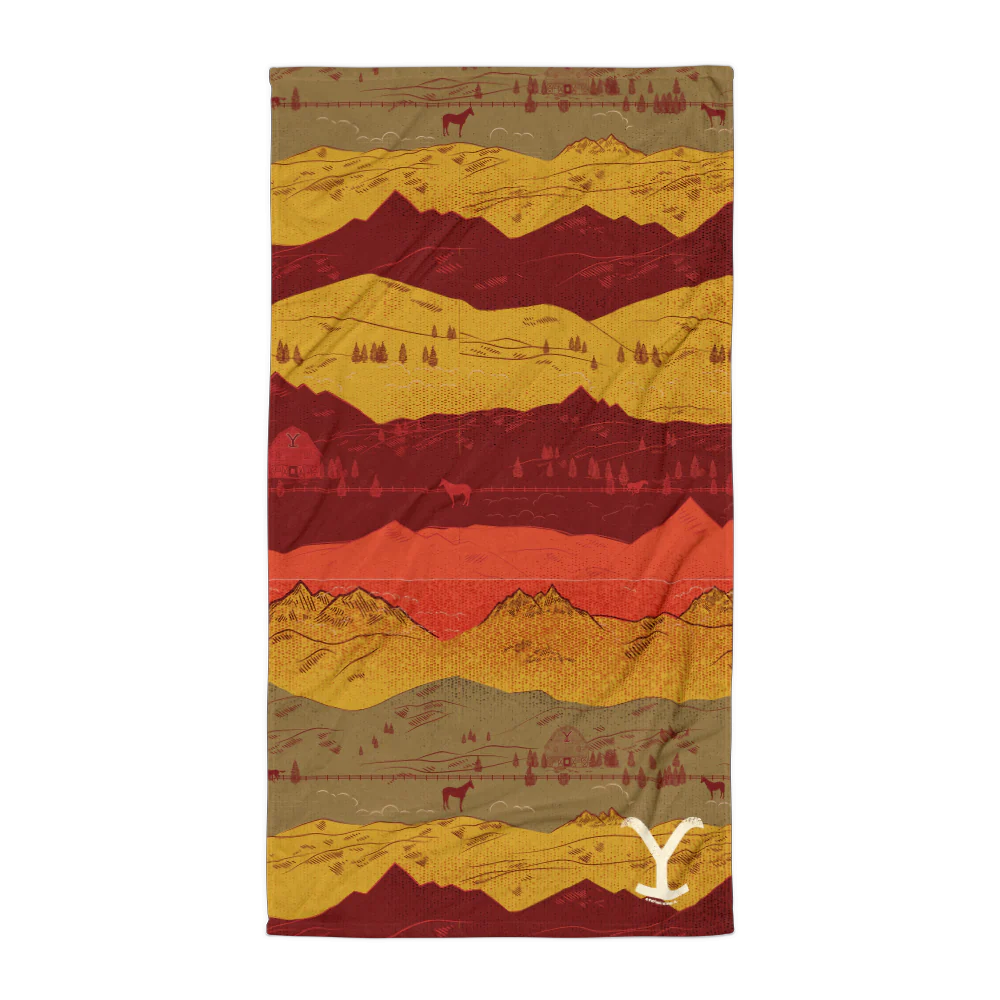 Yellowstone Mountains Beach Towel