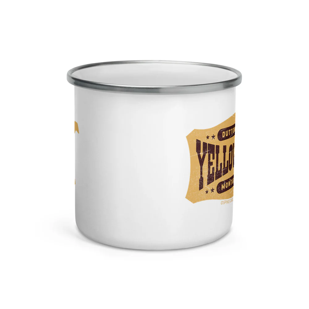 Yellowstone Dutton Ranch Enamel Camping White Mug - Image 4