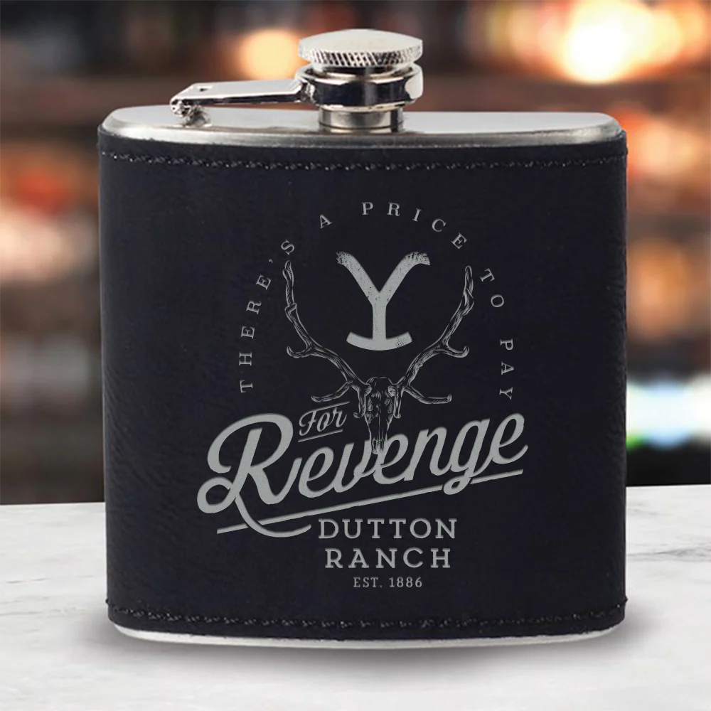 Yellowstone Revenge Leather Flask - Image 2