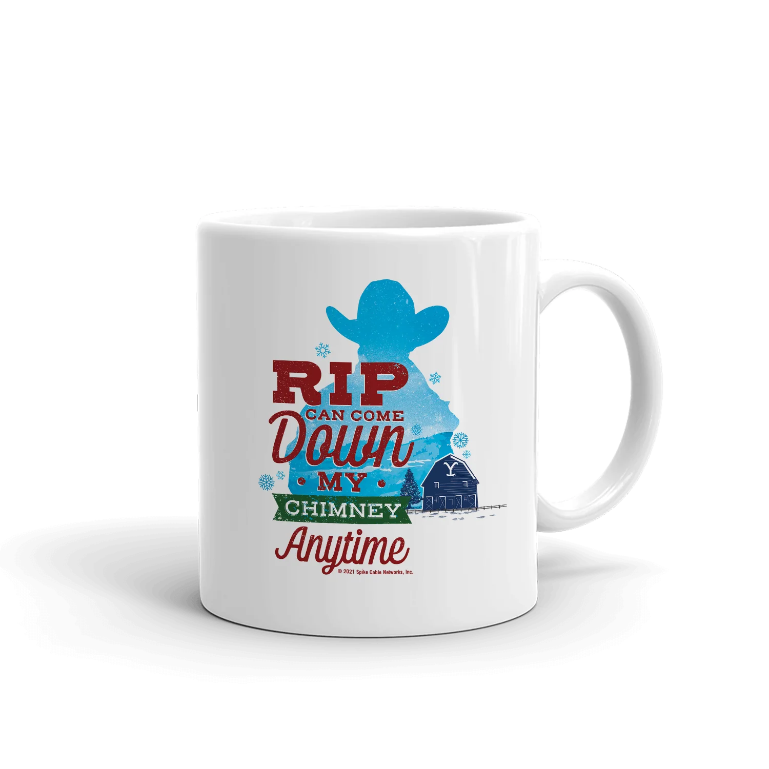 Yellowstone Rip Can Come Down My Chimney Anytime Silhouette White Mug - Image 2