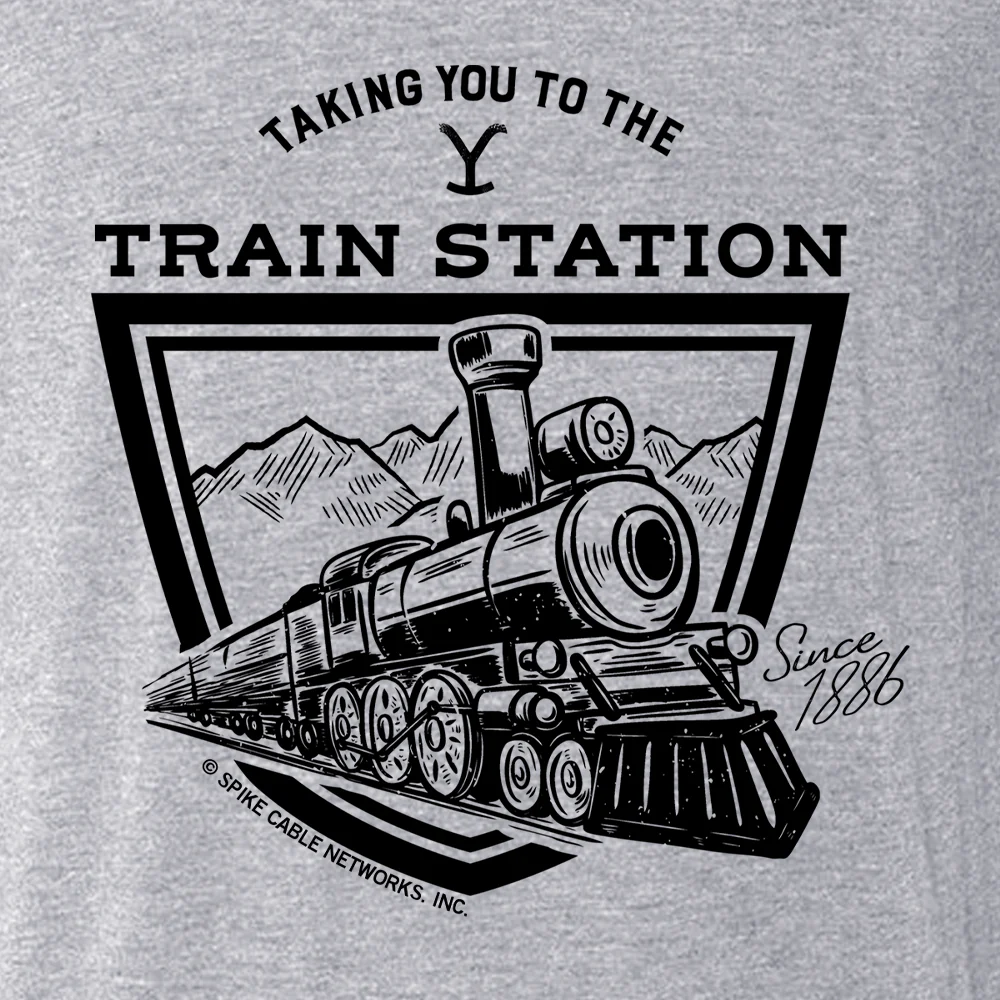 Yellowstone Taking You to the Train Station Men's Tri-Blend T-Shirt - Image 5