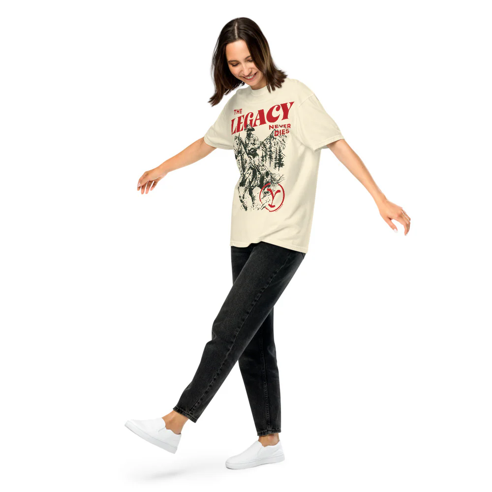 Yellowstone The Legacy Never Dies Unisex Comfort Colors T-Shirt - Image 3