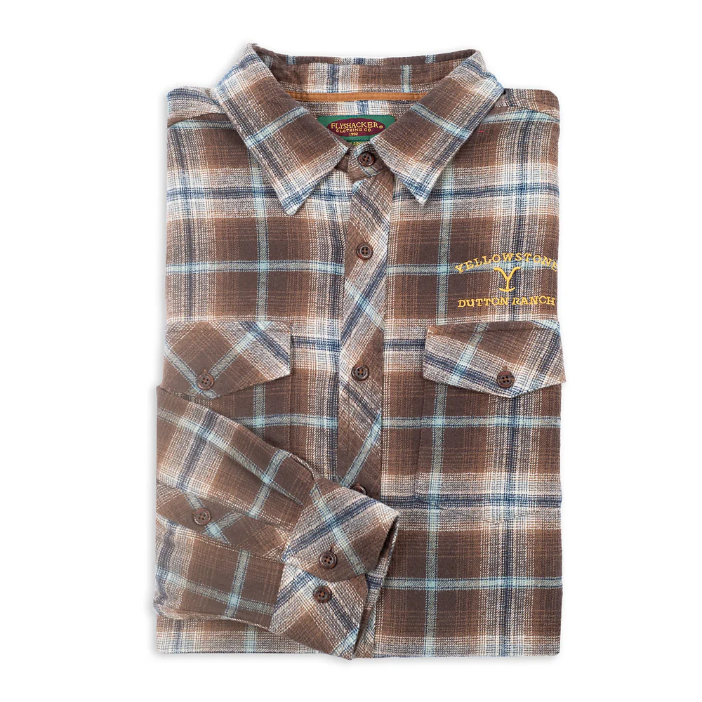 Yellowstone Embroidered The Original Flyshacker Plaid Flannel - Image 4