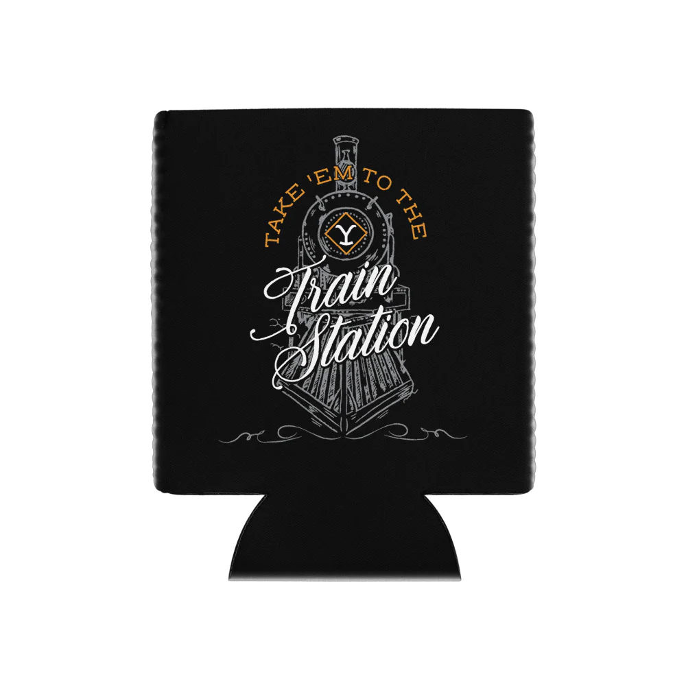 Yellowstone Train Station Can Cooler