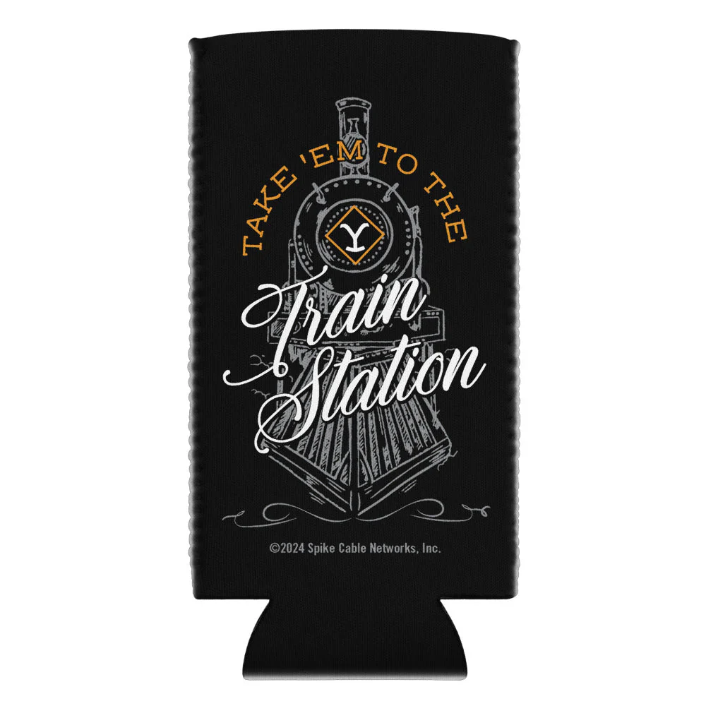 Yellowstone Train Station Can Cooler - Image 8
