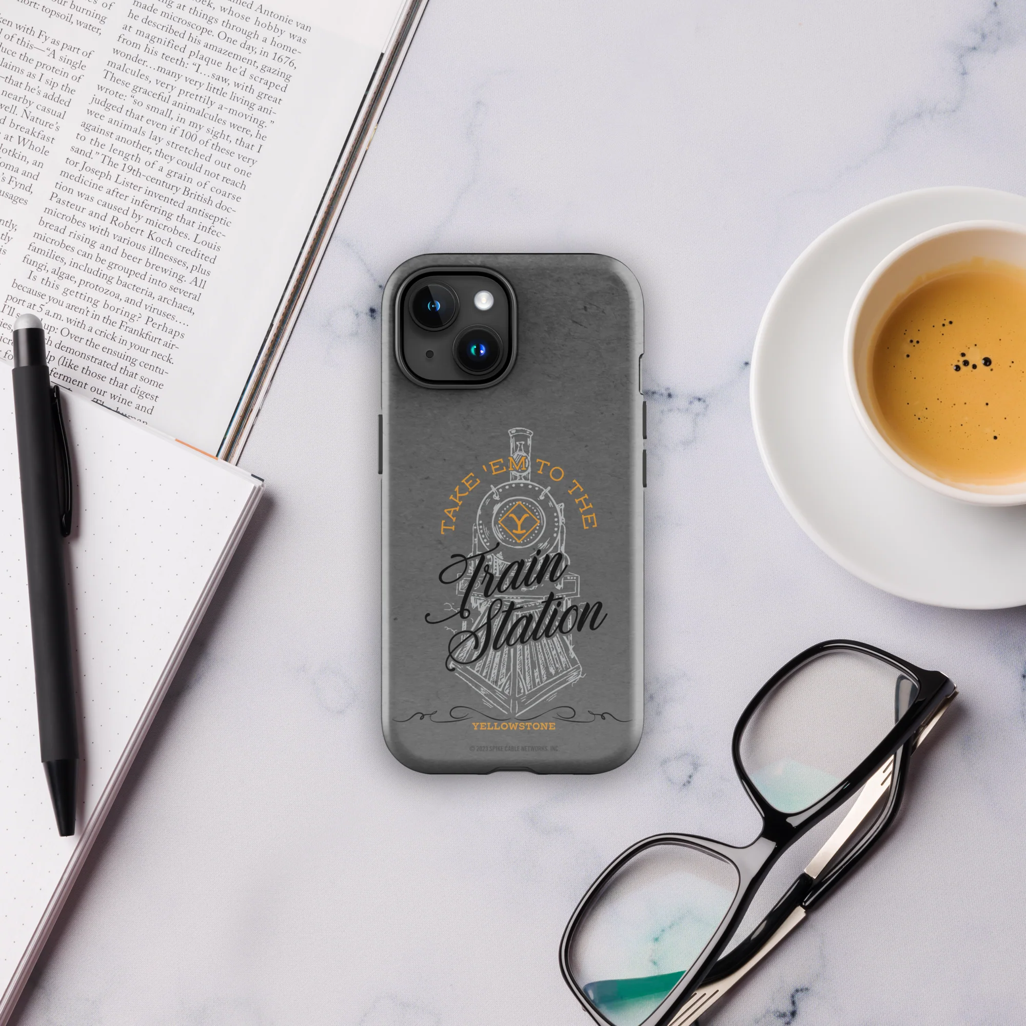 Yellowstone Train Station Tough Phone Case - iPhone - Image 15