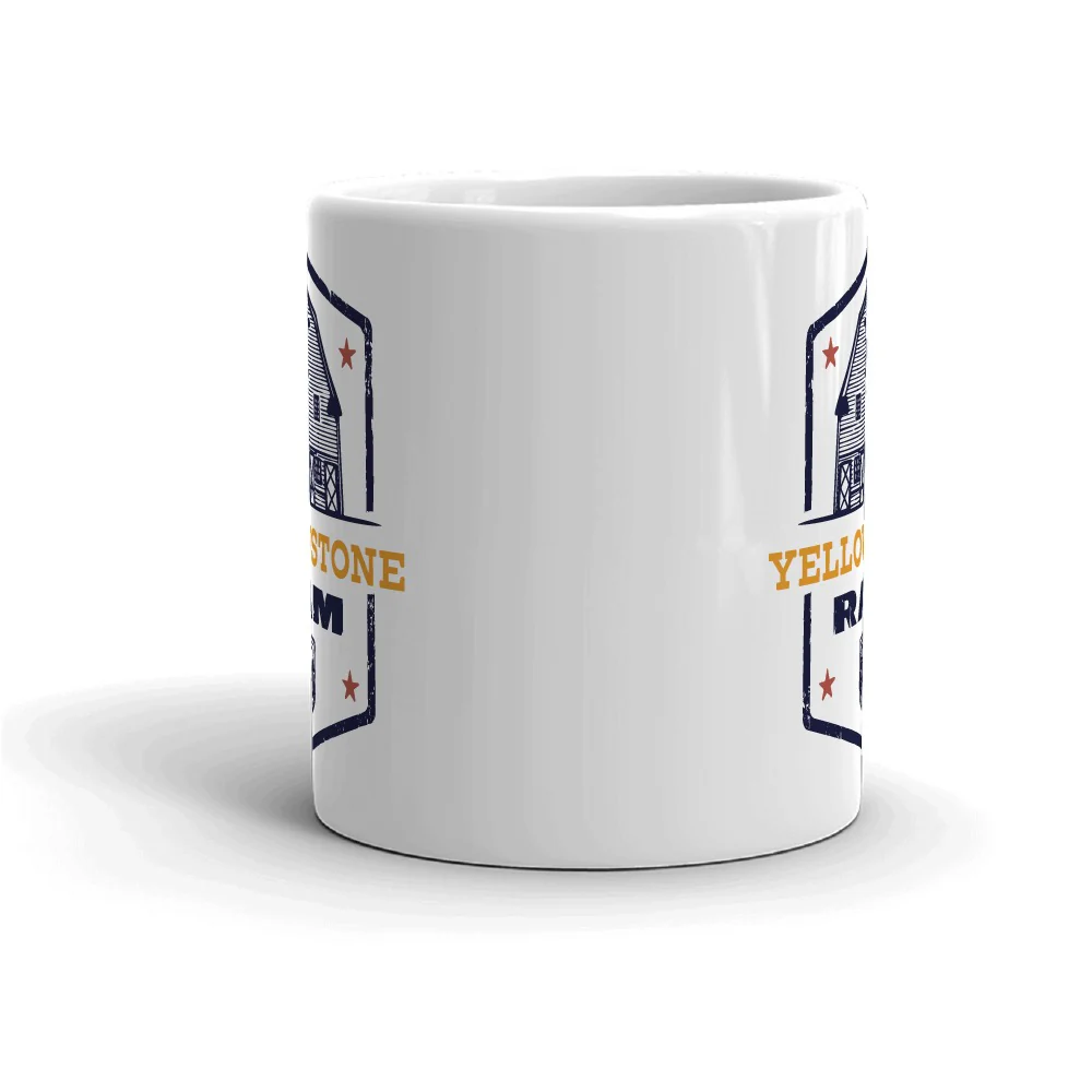 Yellowstone x Ram Barn White Mug - Image 3