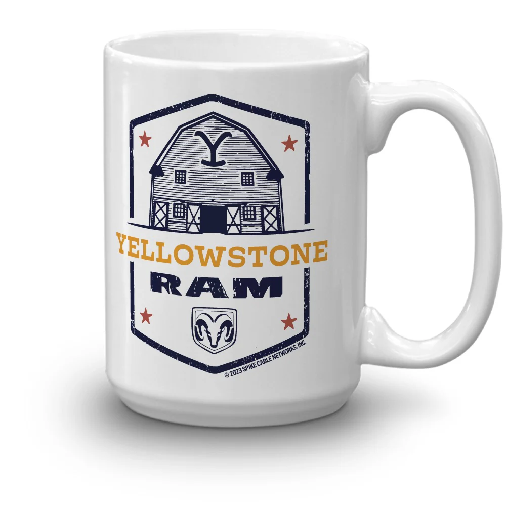 Yellowstone x Ram Barn White Mug - Image 7